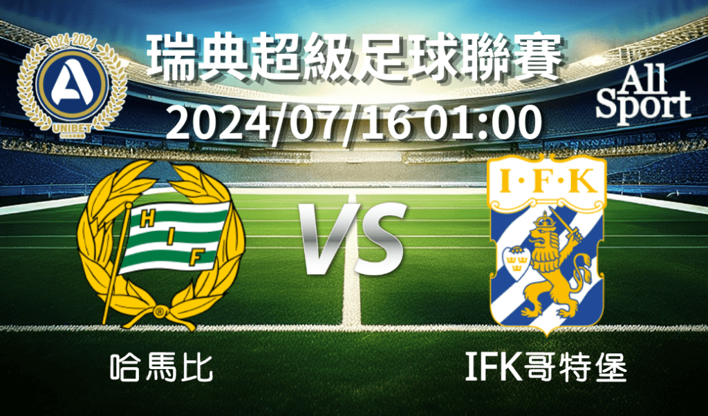 【瑞典超級足球聯賽】2024-07-16 哈馬比 VS IFK哥特堡 賽前分析